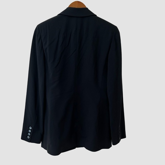 Emanuel by Emanuel Ungaro Black Long Fitted Wool Blazer US 6 EU40 - Picture 3 of 6